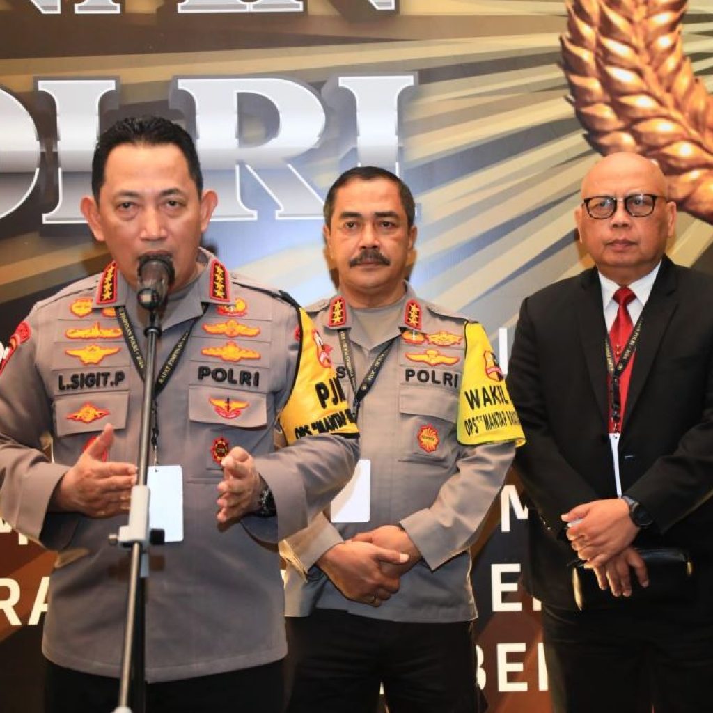 Kapolri bahas soal pengamanan mudik di Rapim Polri 2024. Foto: Laman Humas Polri