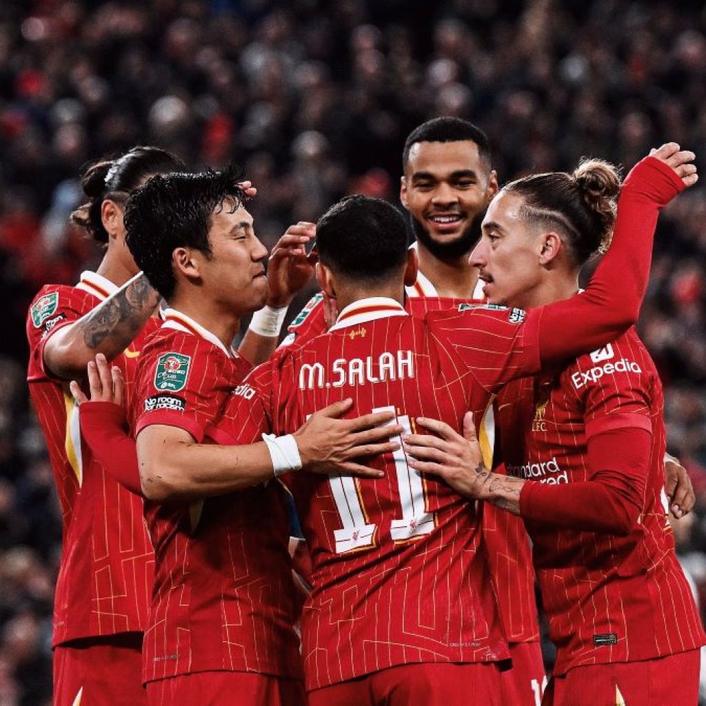 West Ham kalah 1-5 oleh Liverpool di Carabao Cup. Foto: x.com/LFC