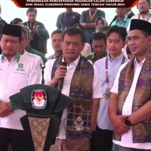 Bala Muda Kawal Pendaftaran Ahmad Luthfi-Taj Yasin di Pilgub Jateng 2024
