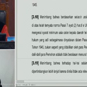 MK Putuskan Batas Usia Cagub Minimal 30 tahun, Kaesang Tak Dapat Maju Pilkada