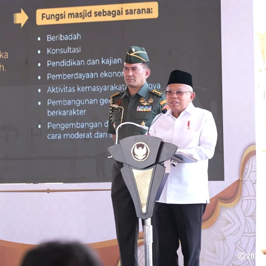 Hadir di Groundbreaking Masjid Hj. Andi Nurhadi dan AAS International Hospital, Ma’ruf Amin Bangga dan Terharu