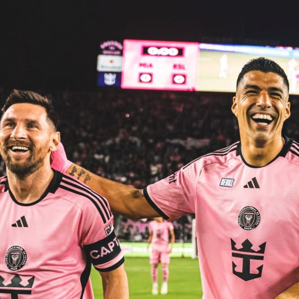 Pemain Inter Miami, Lionel Messi dan Luis Suarez. Foto: x.com/InterMiamiCF