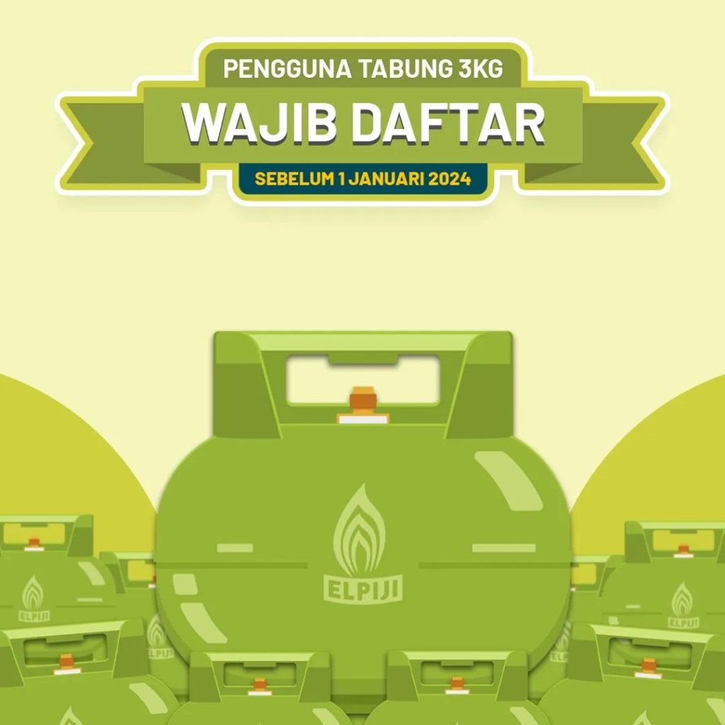 LPG tabung 3 kg hanya bisa dibeli oleh pengguna yang terdata mulai 2024. Foto: Instagram.com/kesdm