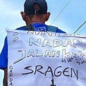 Prabowo-Gibran Unggul Pilpres dan AHY Jadi Menteri, Warga Sragen Ini Tunaikan Nazar Berjalan Kaki ke Jakarta