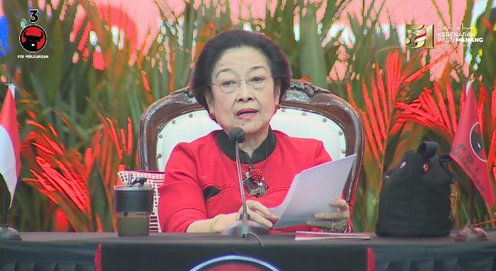 Ketua Umum PDIP, Megawati Soekarnoputri. Foto: Tangkapan Layar YouTube PDI Perjuangan
