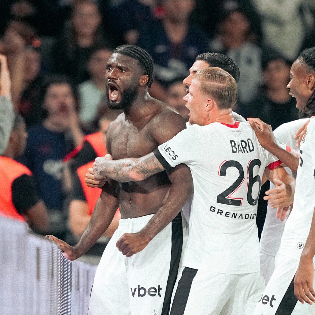PSG 2-3 Nice: Terem Moffi Bersinar, Dua Gol Mbappe Jadi Sia-Sia. FOTO: X/OGC Nice