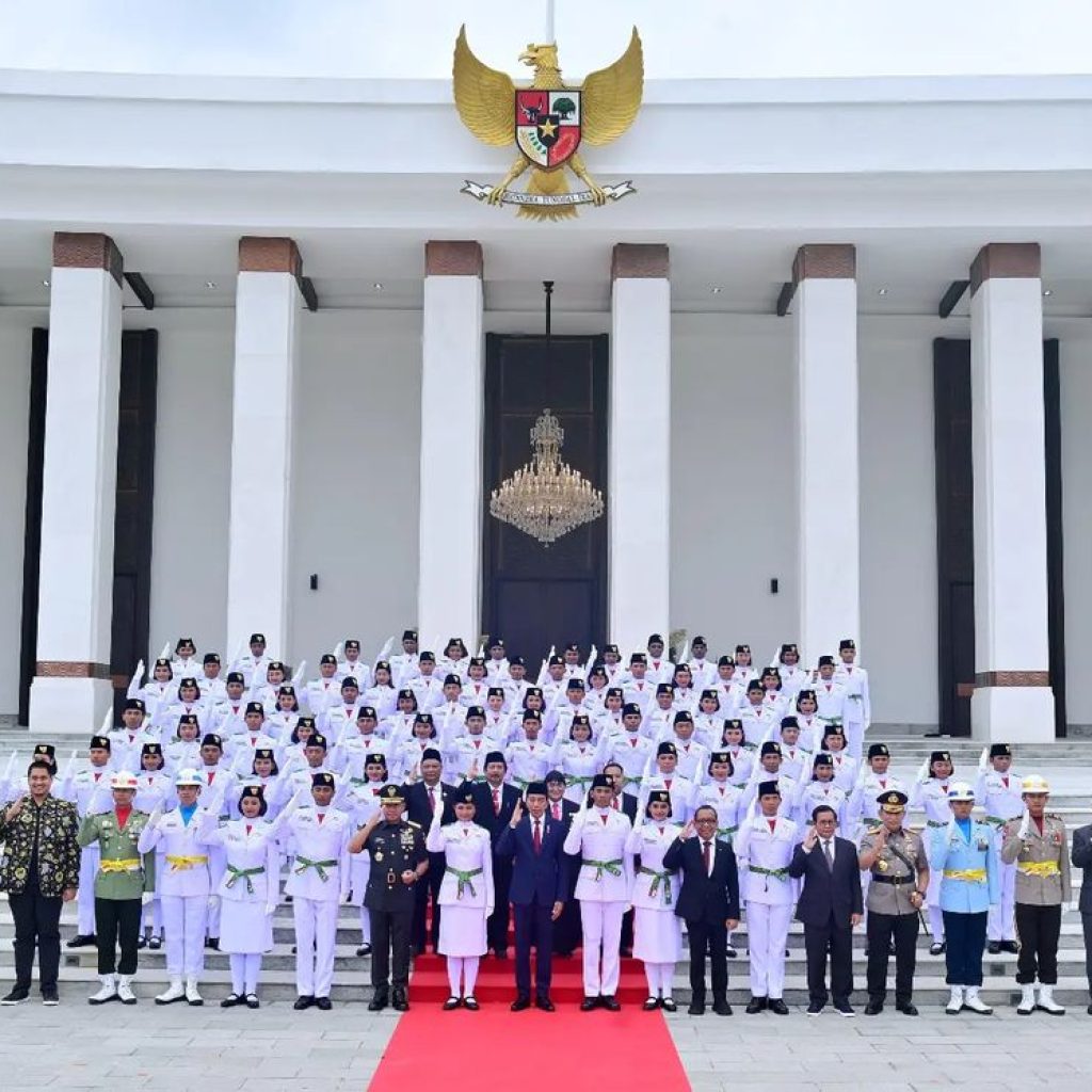 Daftar 76 anggota Paskibraka 2024. Foto: Muchlis Jr - Biro Pers Sekretariat Presiden