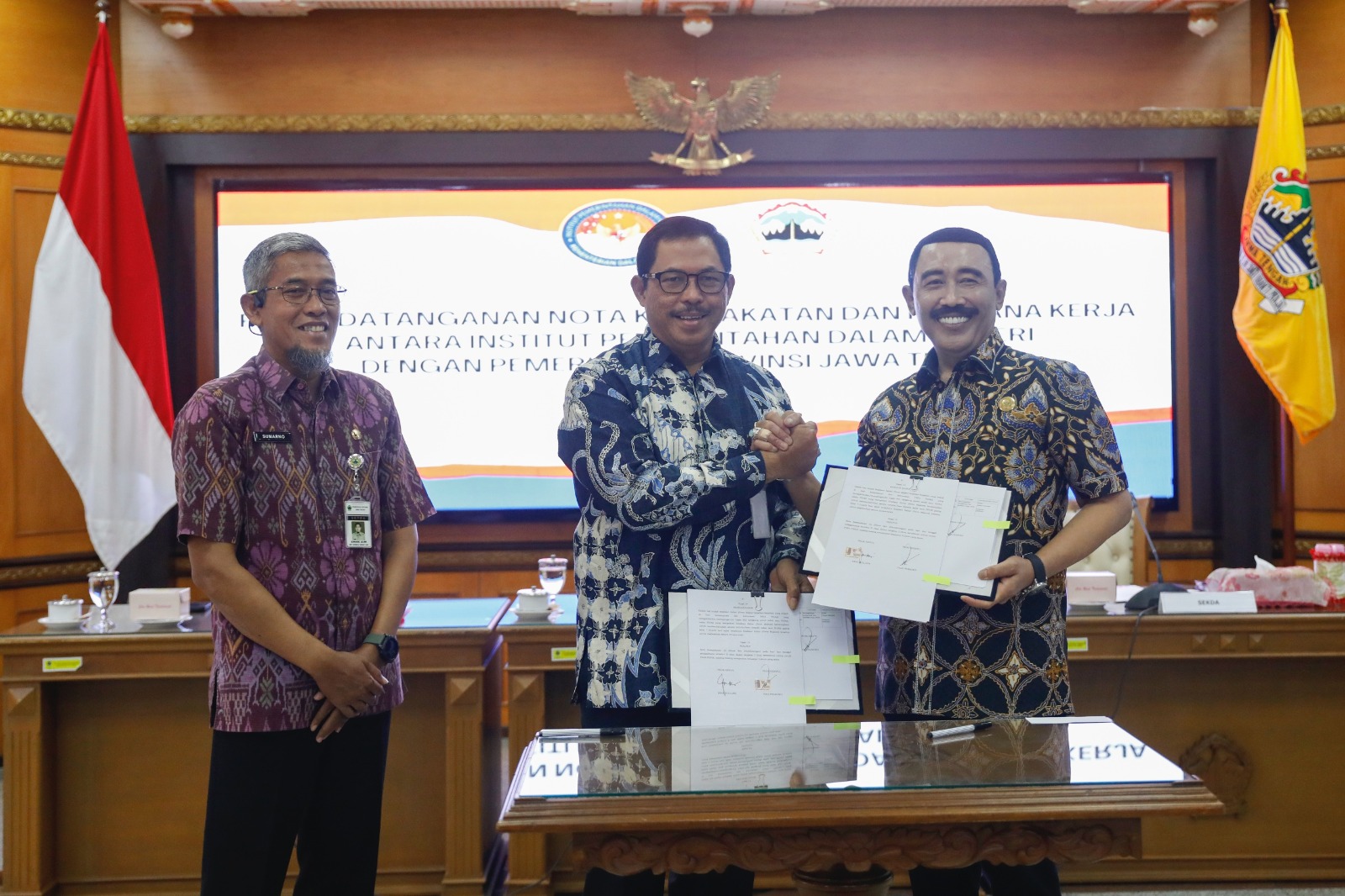 Pemprov Jateng kolaborasi dengan IPDN untuk tuntaskan program prioritas. Foto: Humas Pemprov Jateng