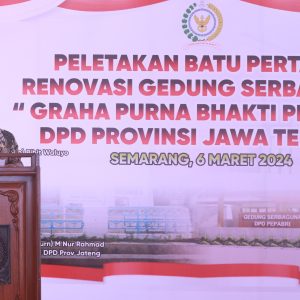 Pemprov Jateng Fasilitasi Renovasi Gedung Serba Guna Pepabri, Guna Jaga Asa Purnawirawan TNI/Polri