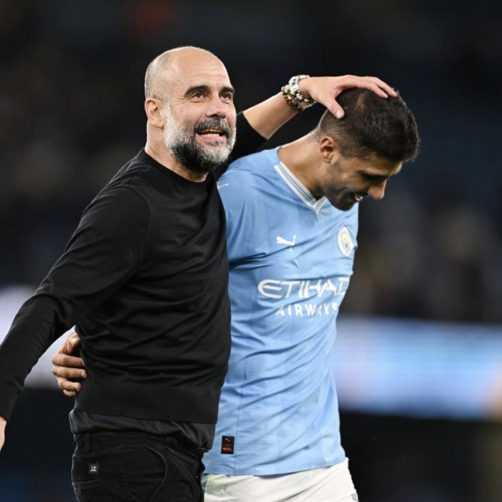 Rodri kemungkinan absen lama usai mengalami cedera lutut. Foto: x.com/FabrizioRomano