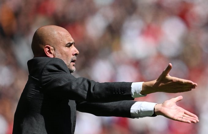 Pep Guardiola sebut alasan Manchester City kalah dari MU di FA Cup. Foto: x.com/EmiratesFACup