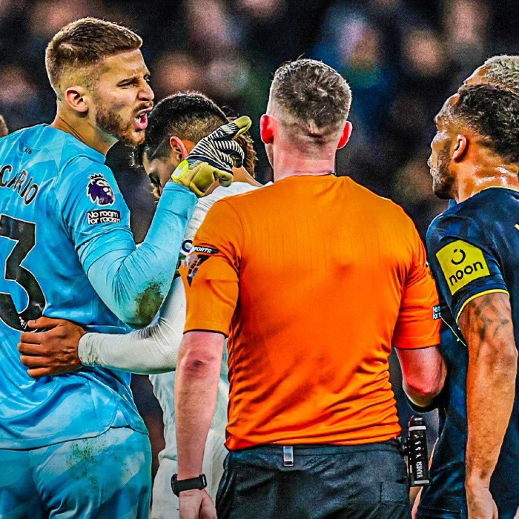 Perilaku Vicario pasca gagalkan tembakan Newcastle bikin Wilson geram. Foto: x.com/eurofootcom