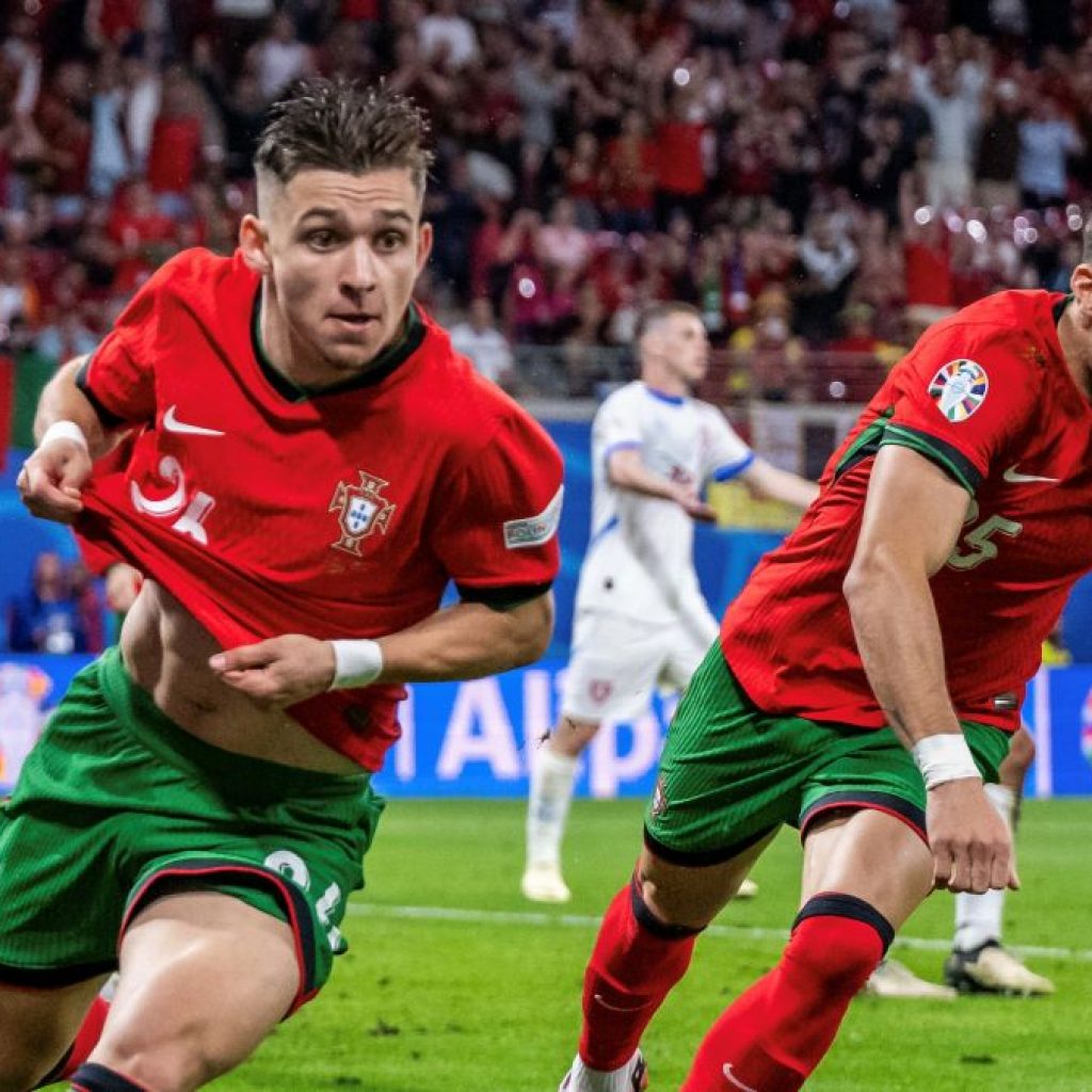 Gol dari Francisco Conceicao bawa Portugal menang atas Ceko di EURO 2024. Foto: x.com/EURO2024