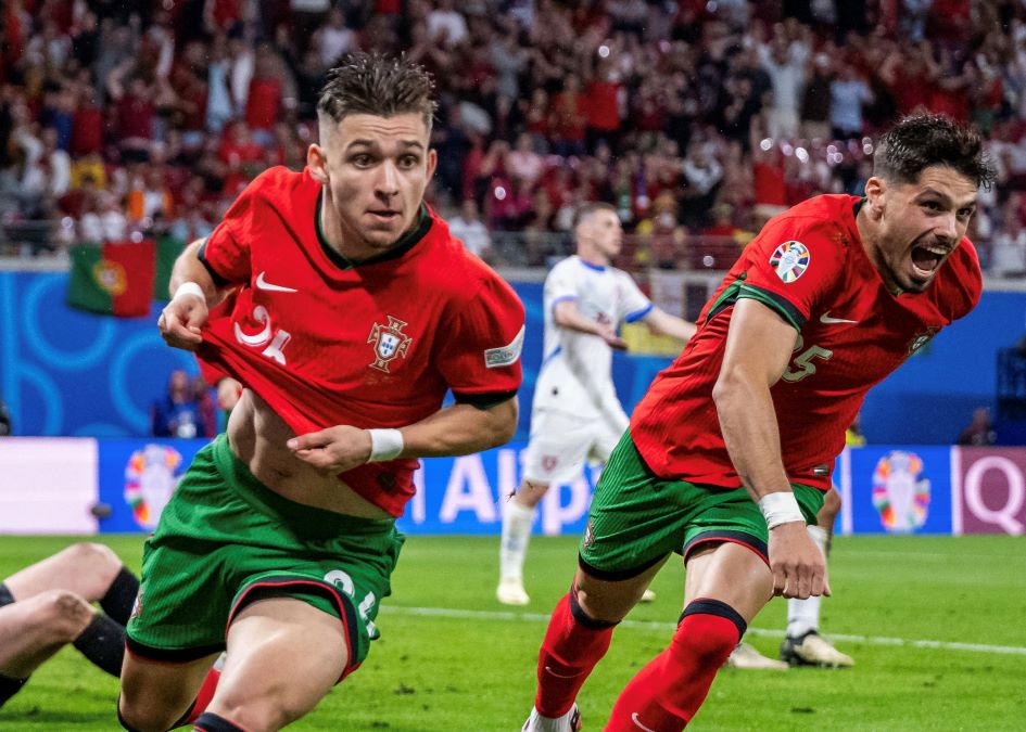 Gol dari Francisco Conceicao bawa Portugal menang atas Ceko di EURO 2024. Foto: x.com/EURO2024