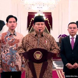 Presiden Prabowo Umumkan Susunan Menteri Kabinet Merah Putih Periode 2024-2029