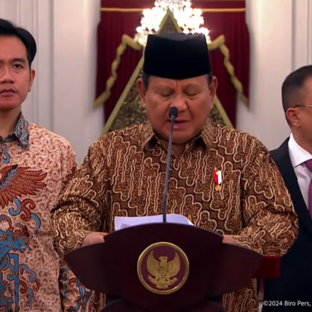 Lengkap! Berikut Daftar Nama Menteri, Wakil Menteri, dan Pejabat Setingkat Menteri di Kabinet Merah Putih Prabowo Subianto