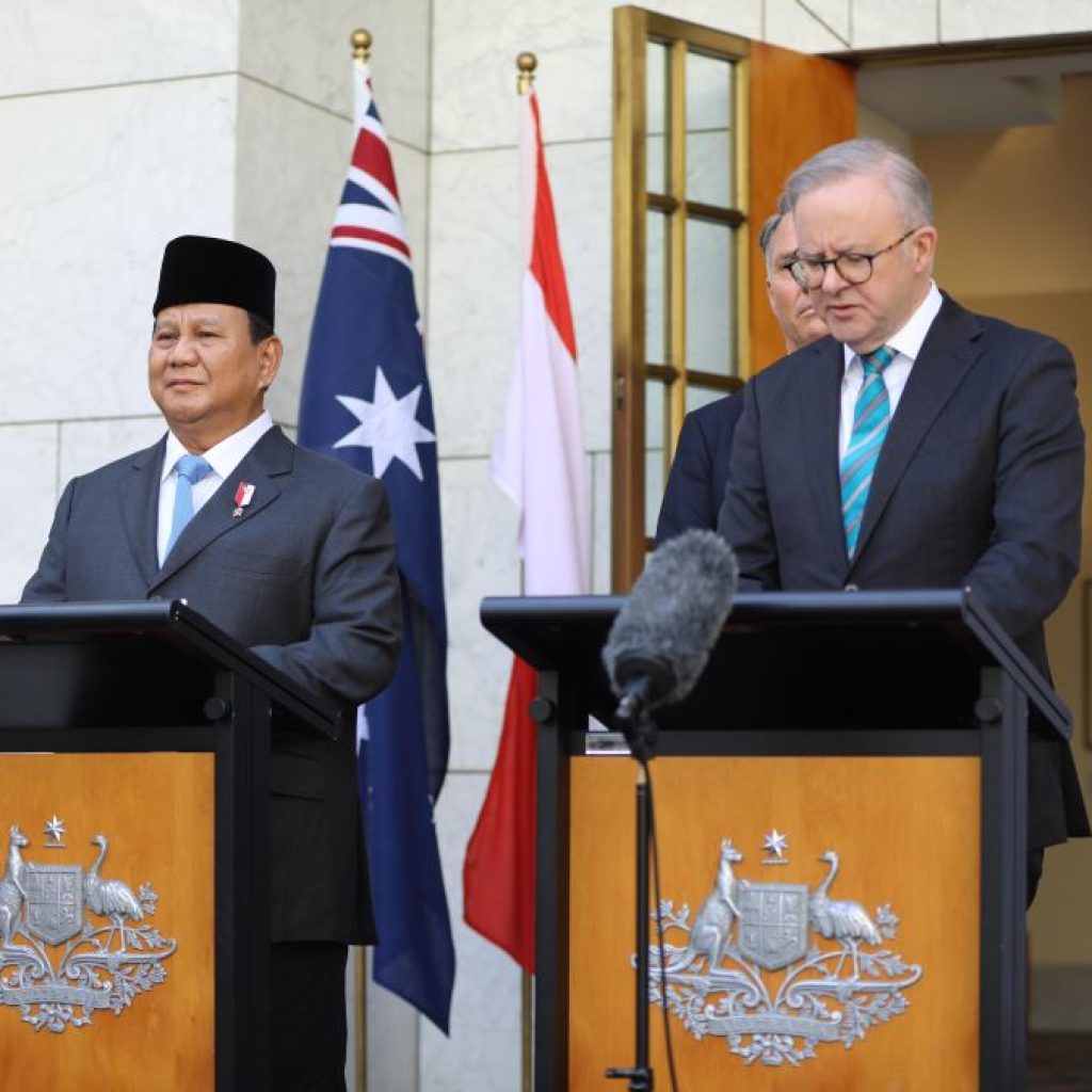 Pertemuan Prabowo Subianto dan PM Australia, Anthony Albanese. Foto: Istimewa