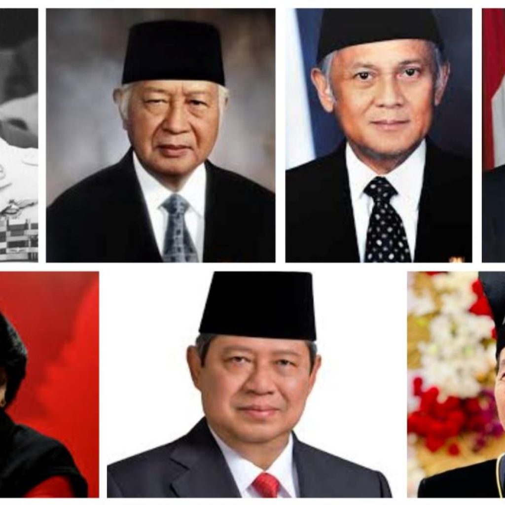 Nama asli Presiden RI ke-1 hingga ke-7 yang jarang diketahui orang. Foto: Kolase Tuturpedia