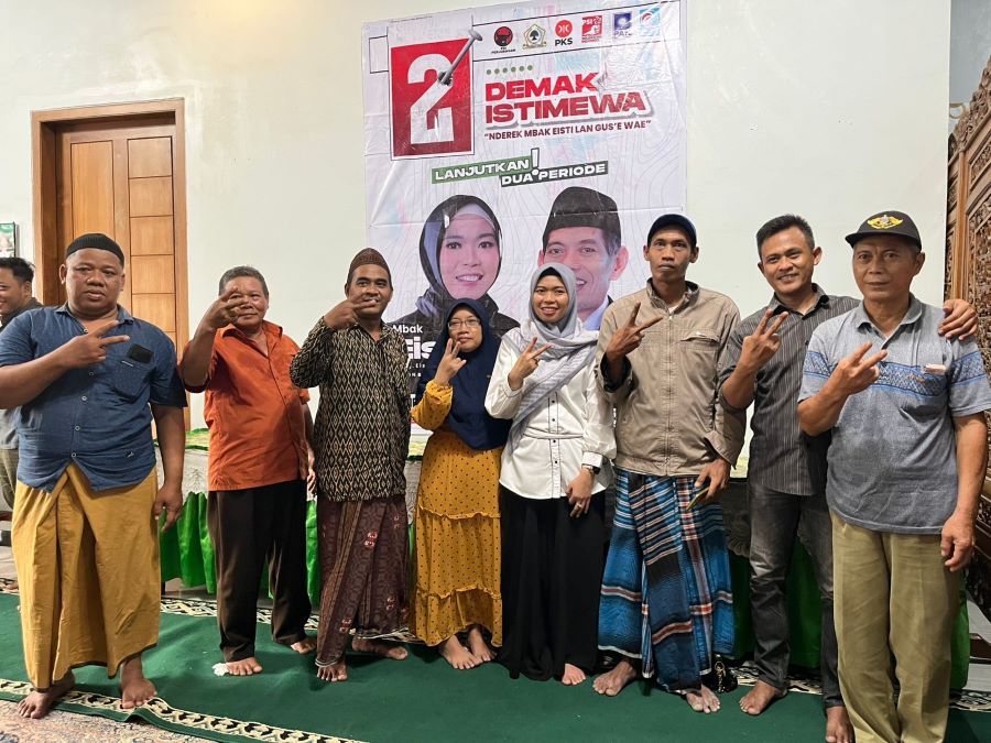 Pemuda dari 19 desa di Kecamatan Mranggen dan Karangawen bentuk relawan pemenangan Eisti-Gus Bad. Foto: Istimewa