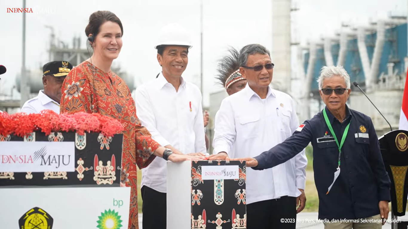 Jokowi resmikan proyek strategis nasional (PSN) di Papua. Foto: Tangkapan layar YouTube Sekretariat Presiden