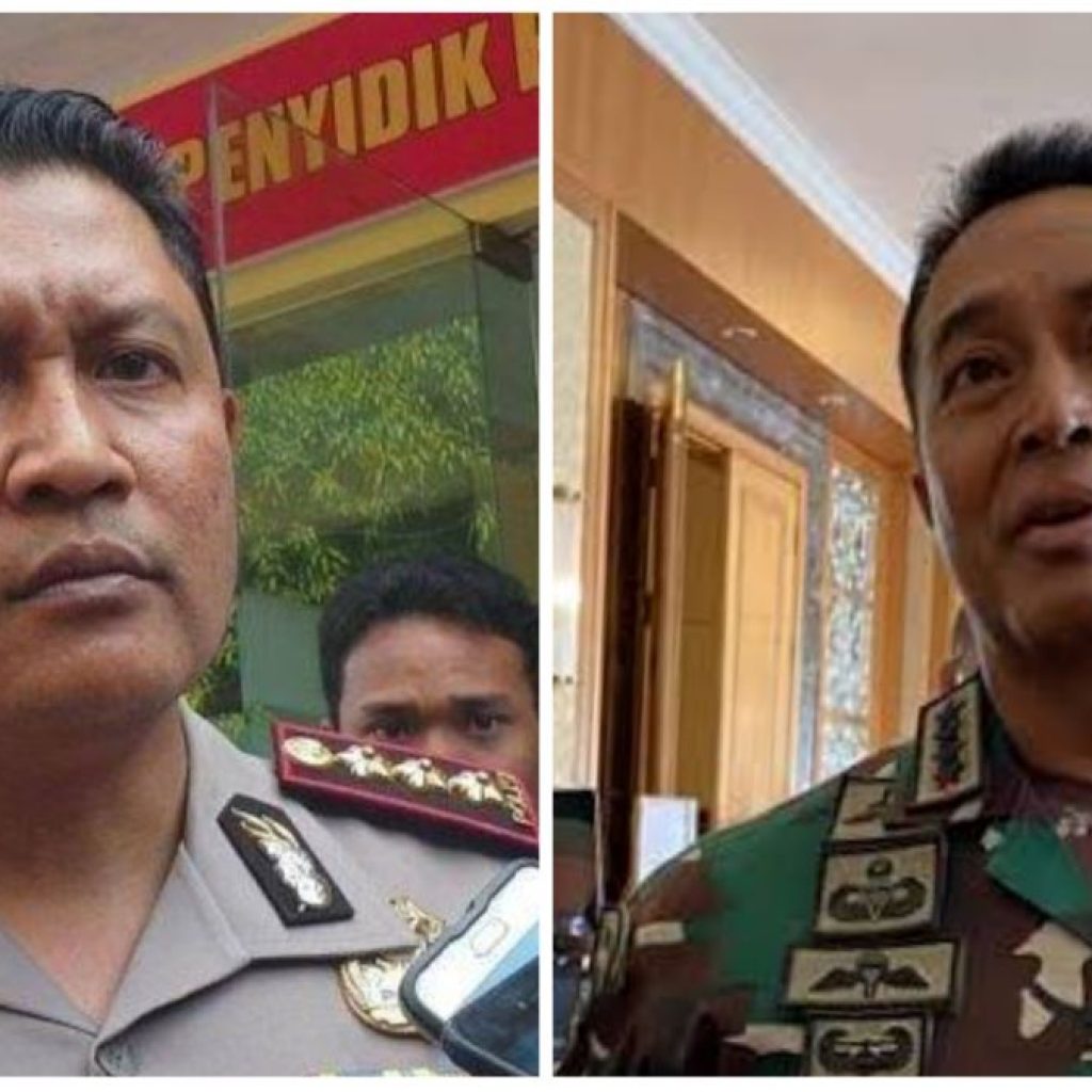 Kapolda Jateng, Irjen Pol Ribut Hari Wibowo tanggapi isu dirinya menolak jabat tangan dengan Cagub Jateng Andika Perkasa. Foto: Kolase Tuturpedia