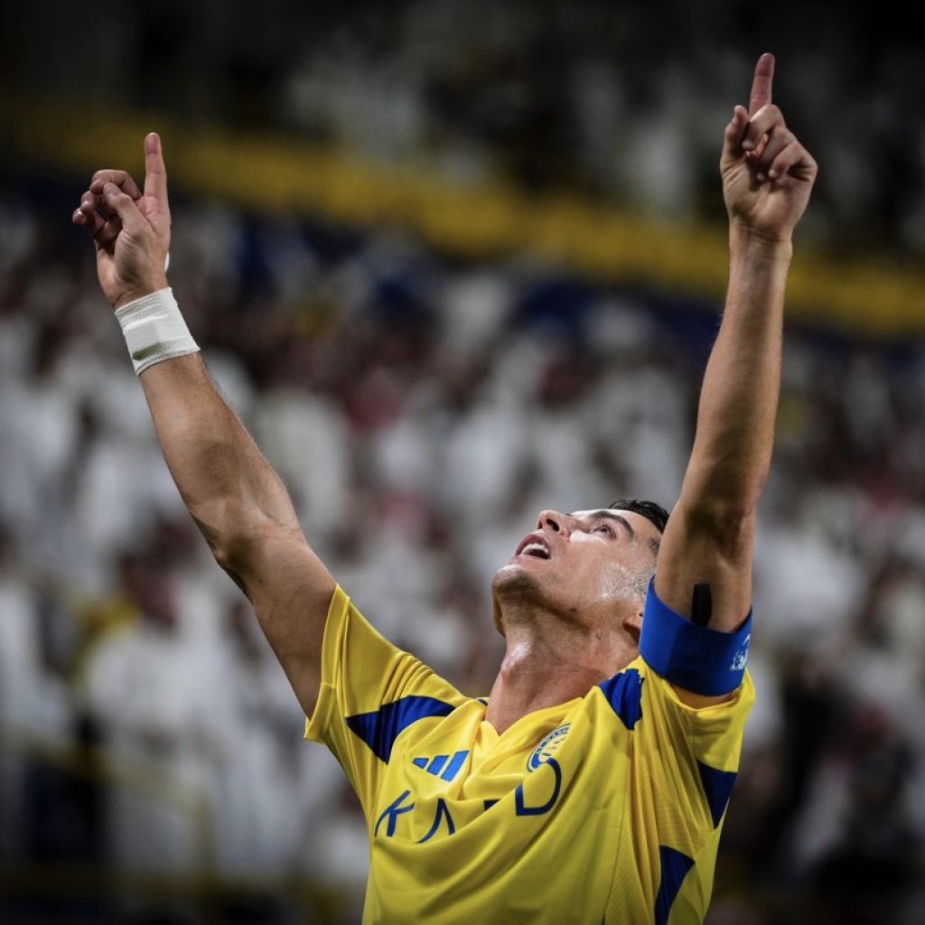 Cristiano Ronaldo cetak gol untuk Al Nassr. Foto: x.com/Cristiano