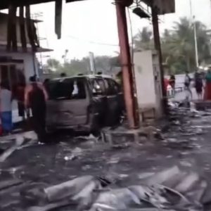 SPBU Bakalan di Pati Kebakaran, 1 Unit Minibus Dilalap si Jago Merah
