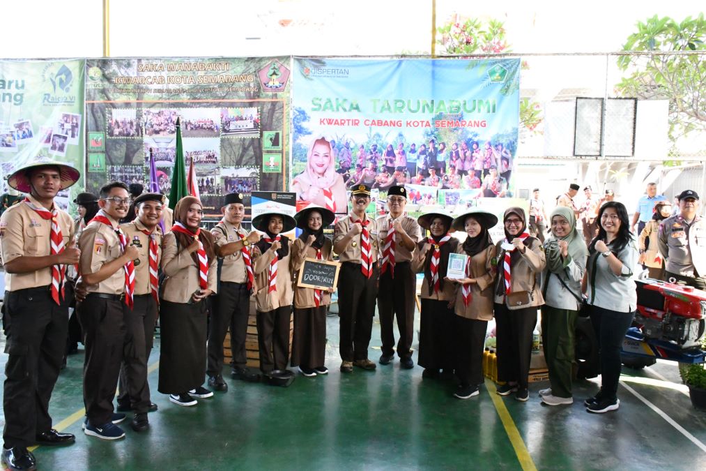 Saka Taruna Bumi Dinas Pertanian Kota Semarang di Raimuna Cabang ke-VI tahun 2024. Foto: Dok. Istimewa