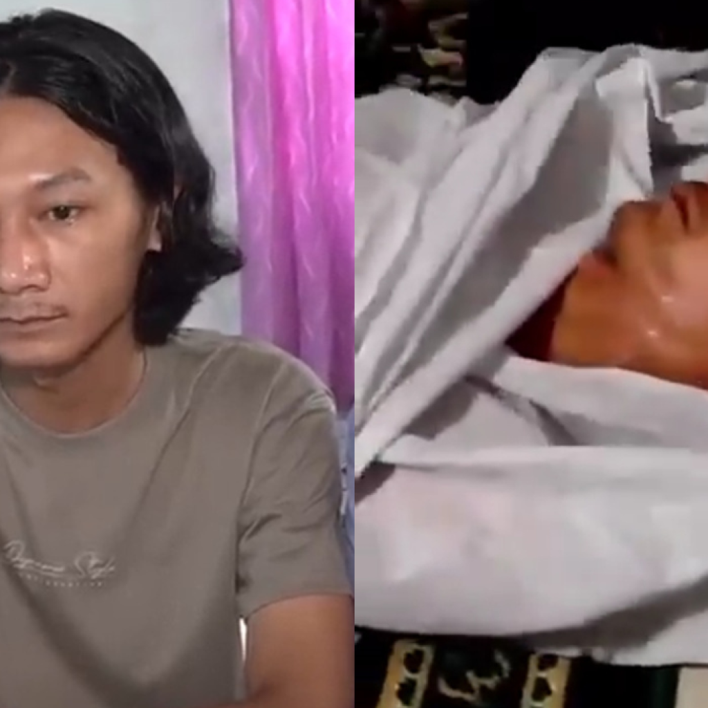 Saka Tatal saat menjalani prosesi sumpah pocong. Foto: x.com/B3doel___