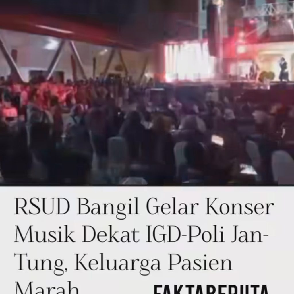 Suasana konser di RSUD Bangil. (Foto: Instagram @fakta.beriita)