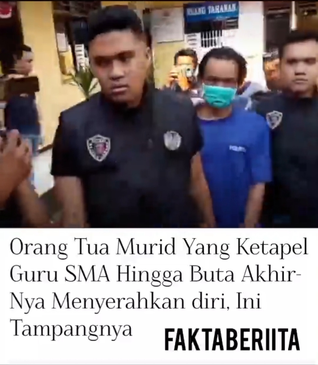 Proses penangkapan AJ. (Foto: Instagram @fakta.beriita)