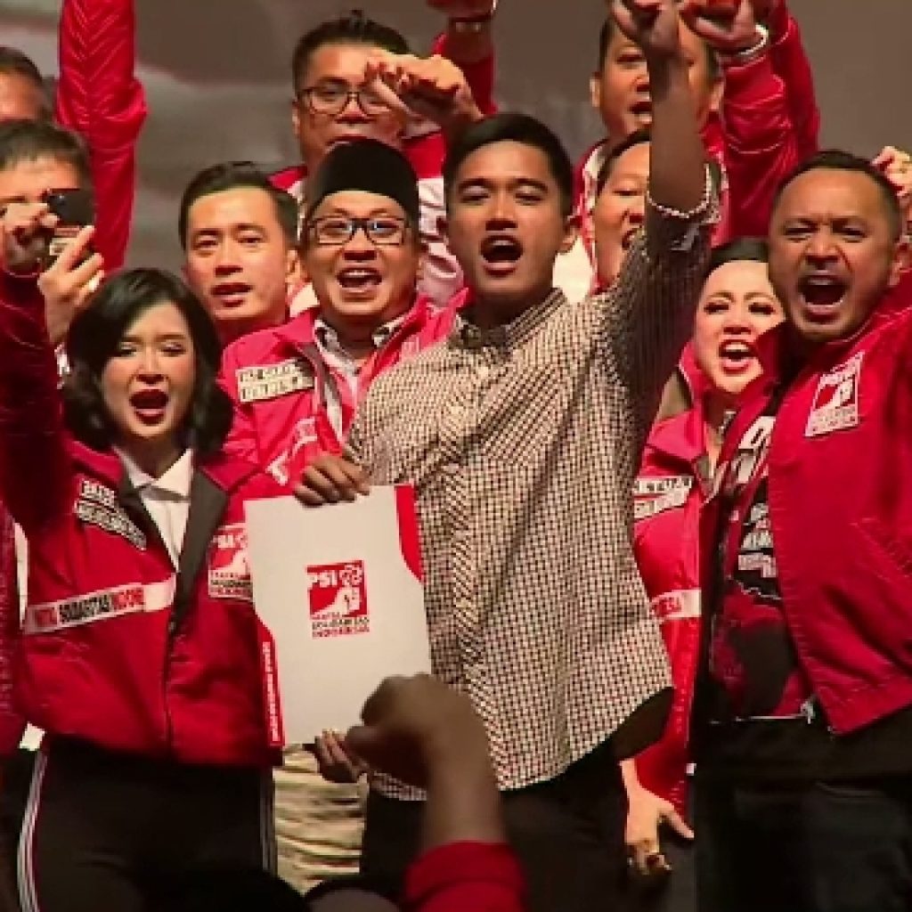 Kaesang Pangarep resmi jadi Ketua Umum Partai Solidaritas Indonesia (PSI). FOTO: Tangkapan layar YouTube PSI.