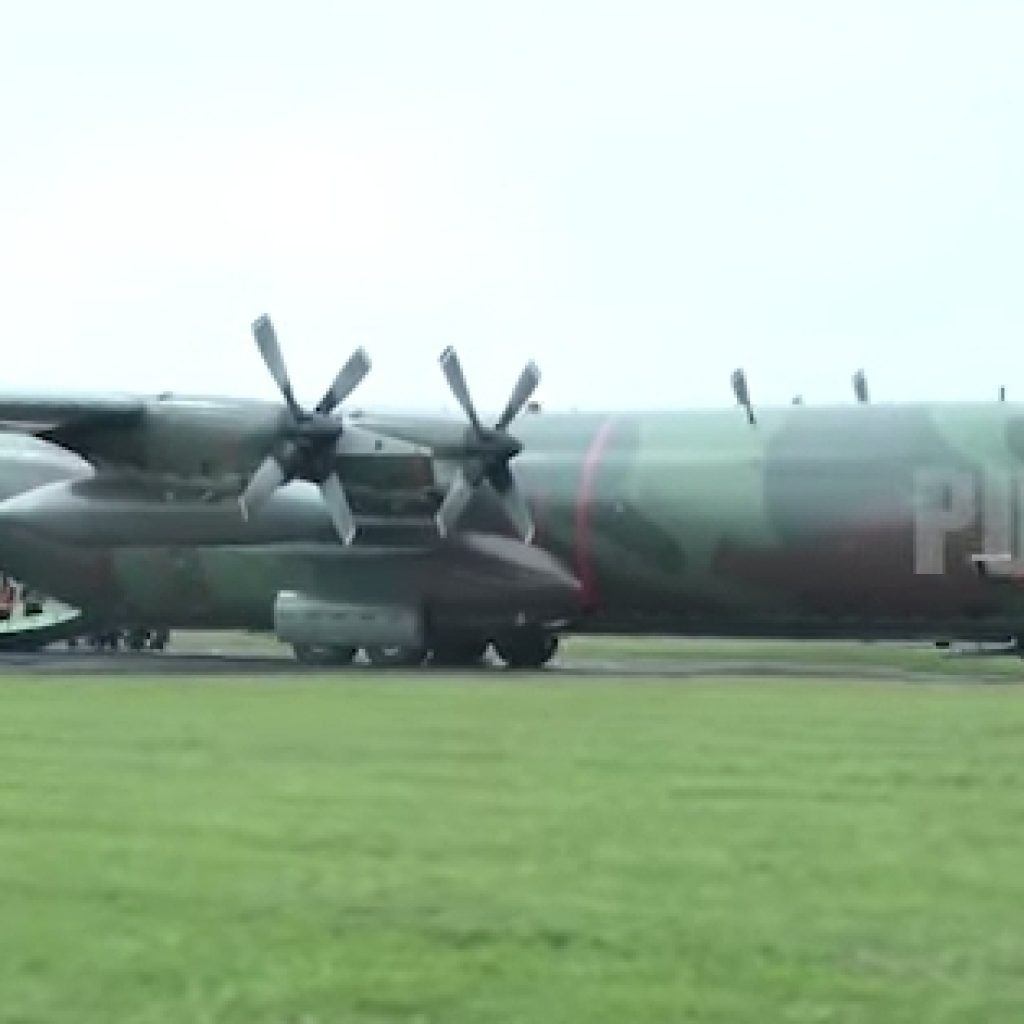 Penampakan pesawat Hercules C-130 milik TNI AU. FOTO: Tangkapan layar YouTube Puspen TNI.