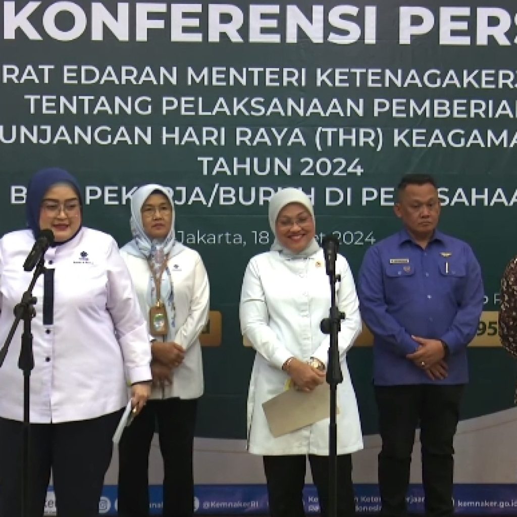 Kemnaker: THR 2024 Paling Telat H-7 Sebelum Lebaran, Tak Boleh Dicicil