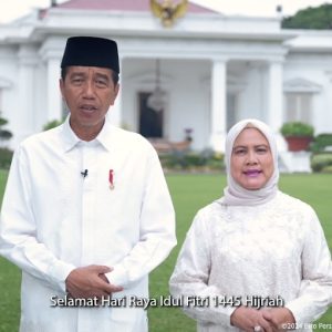 Presiden Jokowi dan Iriana Beri Ucapan Selamat Idul Fitri 1445 Hijriah