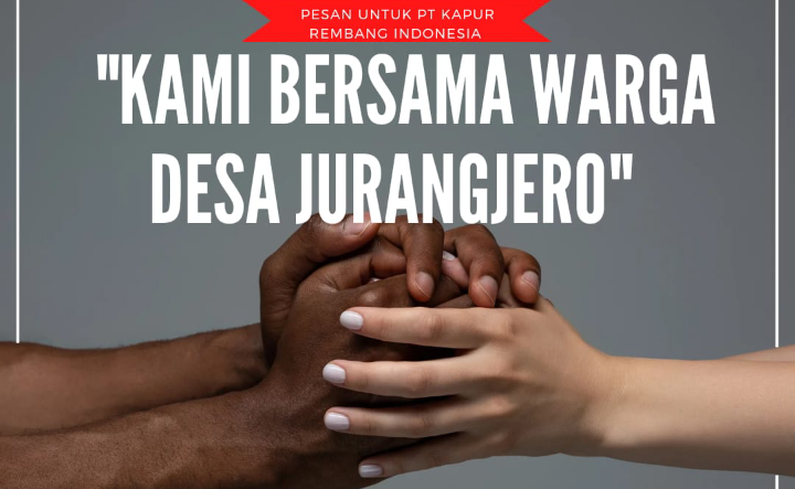 Selebaran dukungan untuk masyarakat Desa Jurangjero. Foto: Istimewa