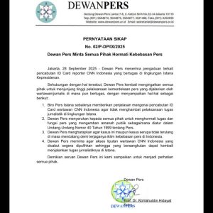 Pelanggaran Kebebasan Pers di Jantung Kekuasaan? Dewan Pers Desak Istana Jelaskan Pencabutan ID Card Reporter CNN Indonesia!