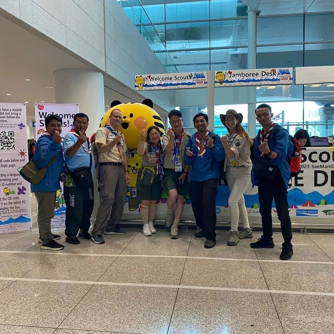 Kegiatan jambore di Korea. (Foto: @kwarda.jatim)