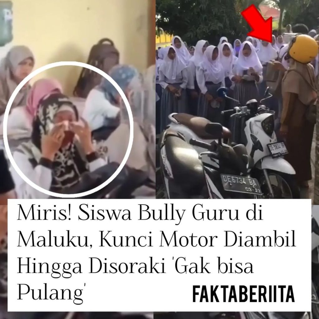 Peristiwa pembullyan seorang guru di Maluku Tengah. (Foto: @fakta.beriita)