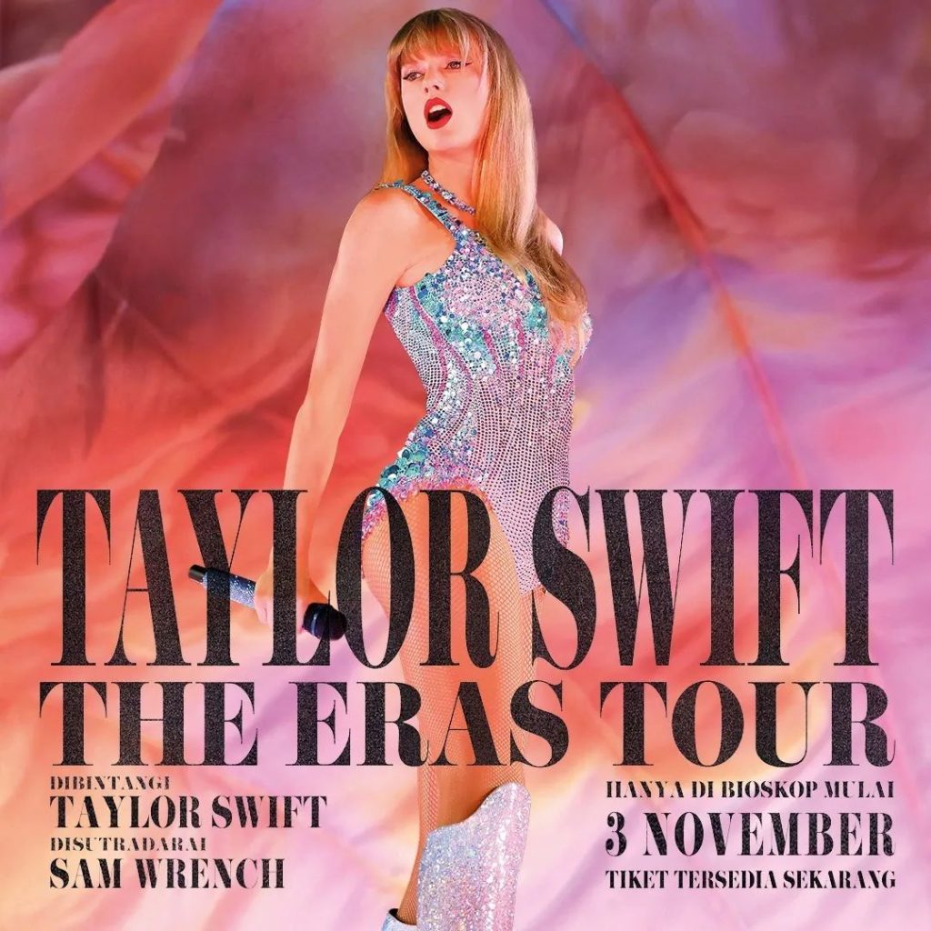Film Konser Taylor Swift The Eras Tour bisa ditonton mulai 3 November 2023. Foto: Instagram.com/cinema.21