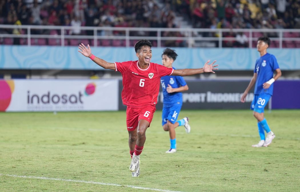 Timnas U-16 Indonesia menang 3-0 atas Singapura di ASEAN U-16 Boys Championship 2024. Foto: PSSI