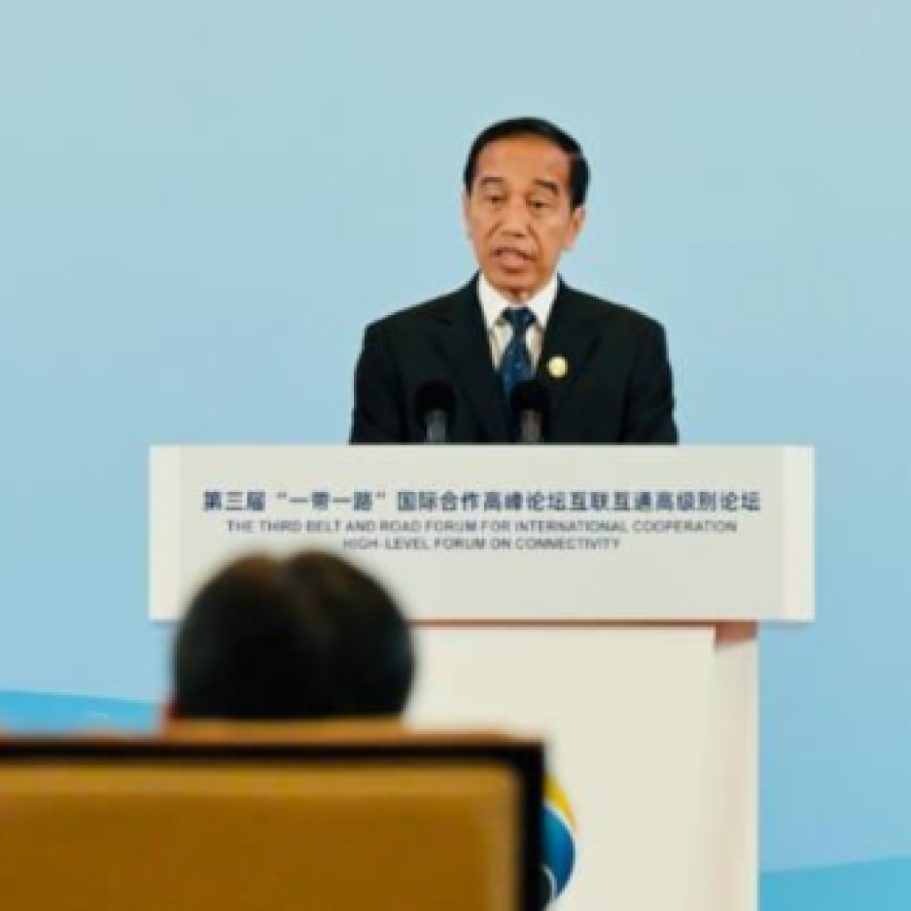 Jokowi terangkan empat poin penting dalam pembangunan konektivitas. FOTO: Kementerian Sekretariat Negara