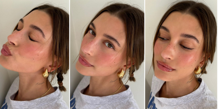 Hailey Bieber berikan tutorial strawberry make up. FOTO: Instagram.com/haileybieber