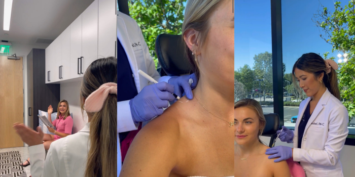 Wanita Amerika beramai-ramai melakukan Barbie Botox, kenali efek sampingnya pada tubuh. Foto: Tangkapan layar Youtube Short @aestheticmdr8367