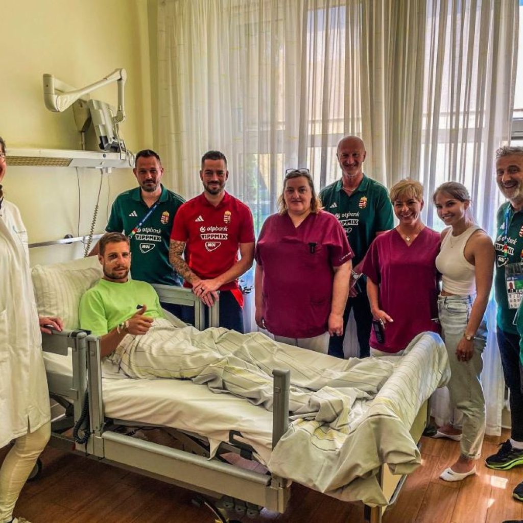 Barnabas Varga pulang ke Hungaria setelah operasi cedera kepala. Foto: x.com/eurofootcom
