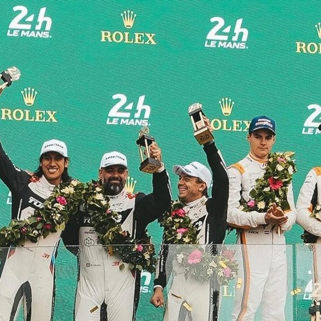 Sean Gelael dan WRT #31 BMW M4 GT3 podium di 24 Hours of Le Mans. Foto: instagram.com/gelaelized