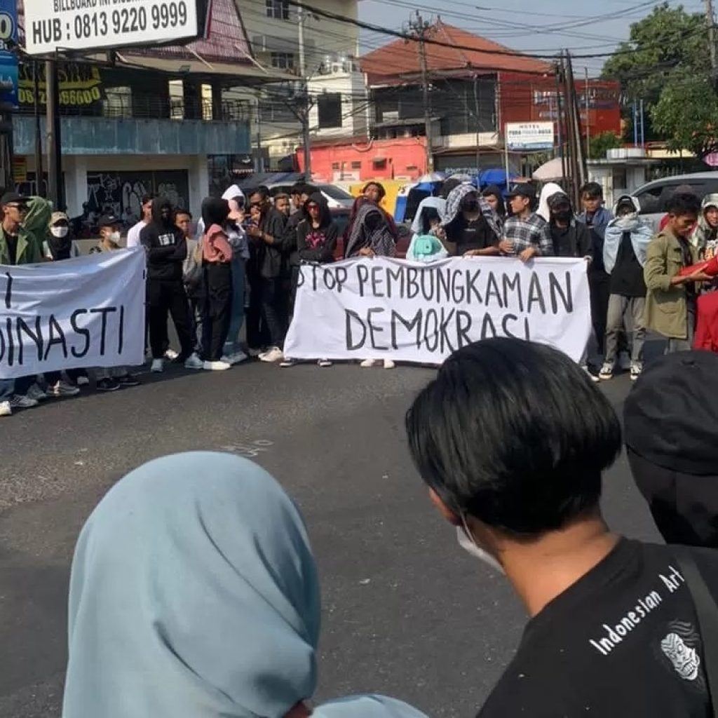 Mahasiswa Yogyakarta tegas mengkritisi adanya politik dinasti. FOTO: Dok. Istimewa