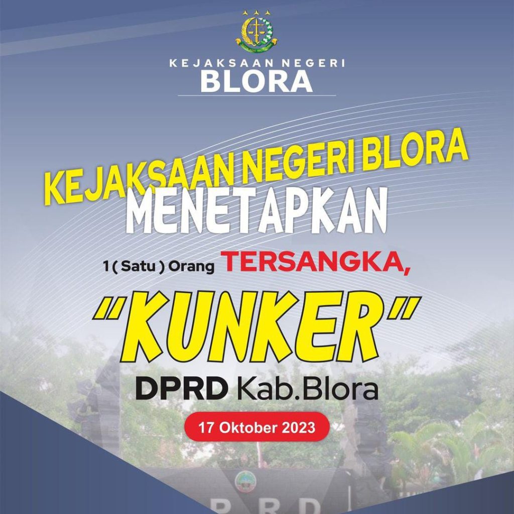 BS ditetapkan sebagai tersangka atas kasus kunjungan kerja daerah fiktif. FOTO: Instagram.com/kejariblora