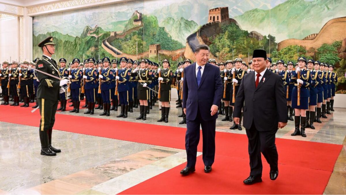 Prabowo Subianto disambut hangat oleh Xi Jinping di China. Foto: BPMI Setpres