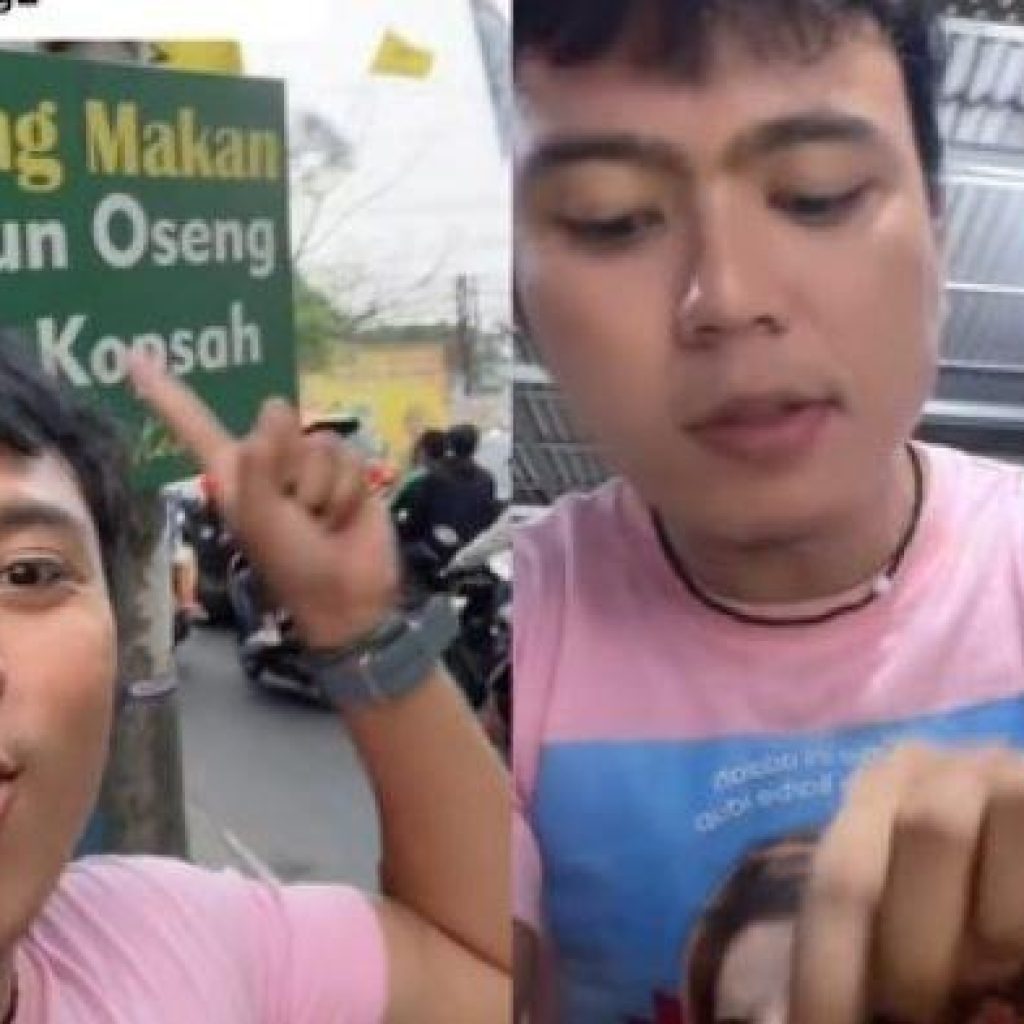 Aa Juju beri review jujur untuk warung makan Bang Madun Nyak Kopsah. FOTO: TikTok @makanlurr